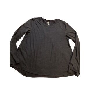 Athletic Works Womens Long Sleeve Tunic Top Charcoal Gray XL Athletic Tunic